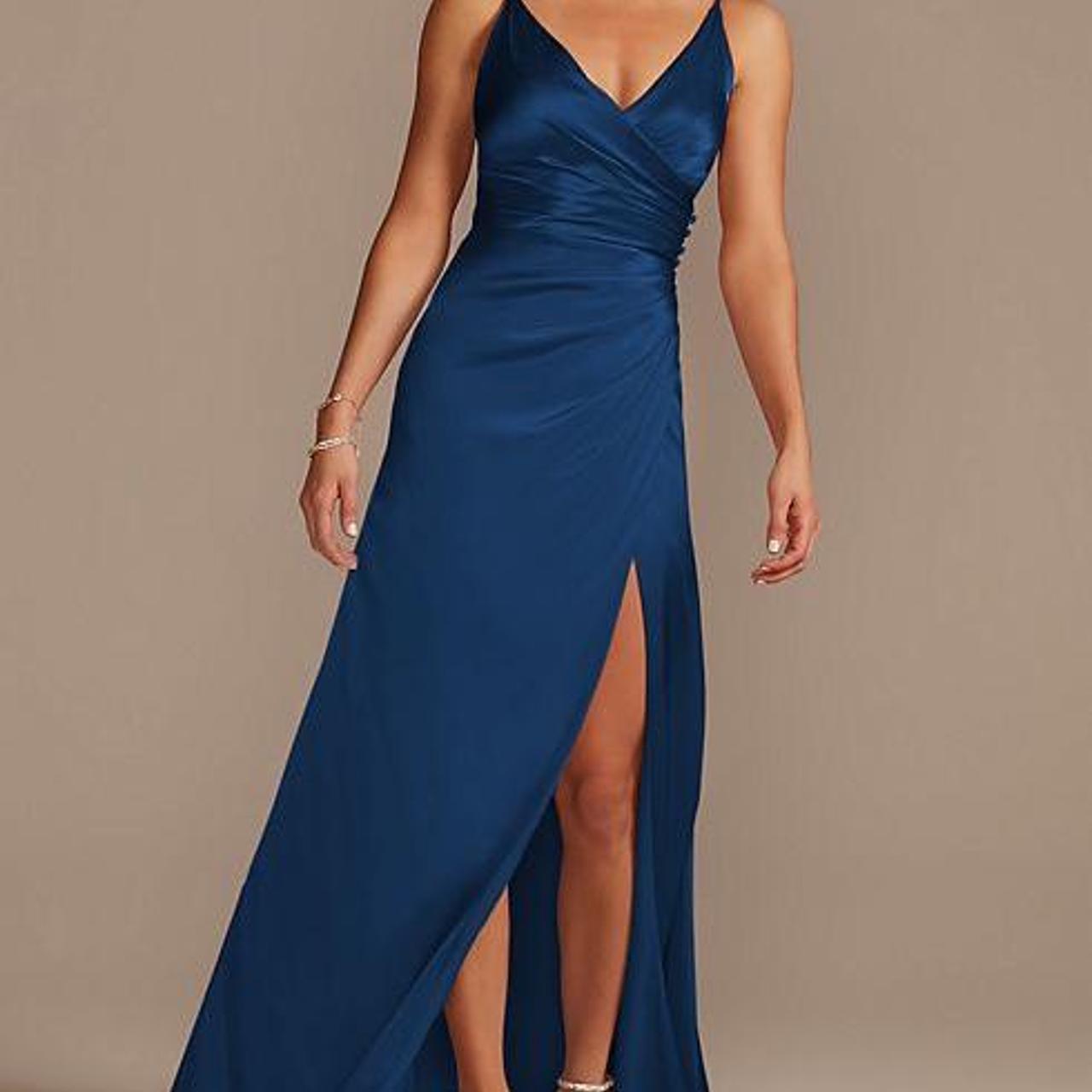 David's bridal navy hot sale blue bridesmaid dresses