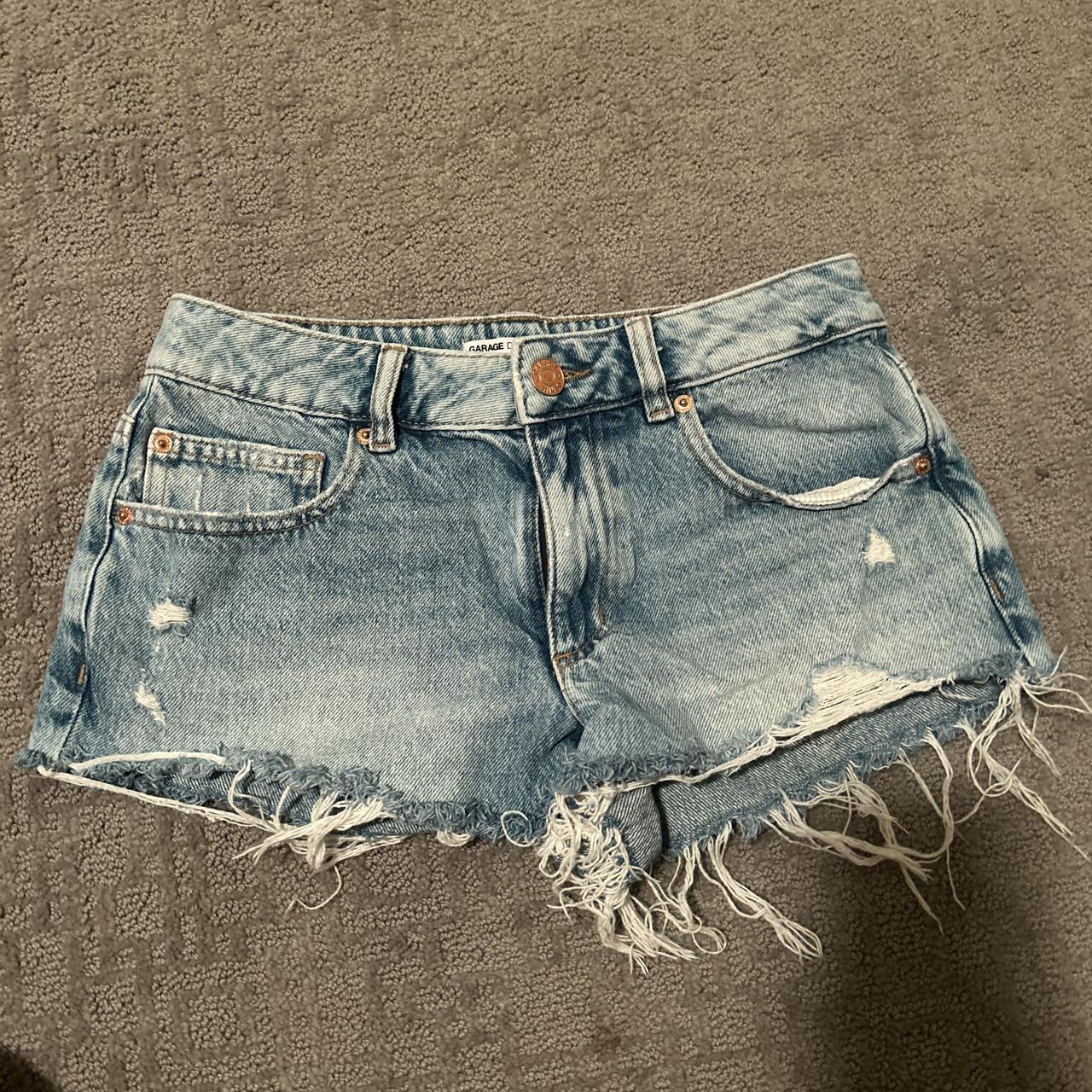 Garage Women's Blue Shorts Depop