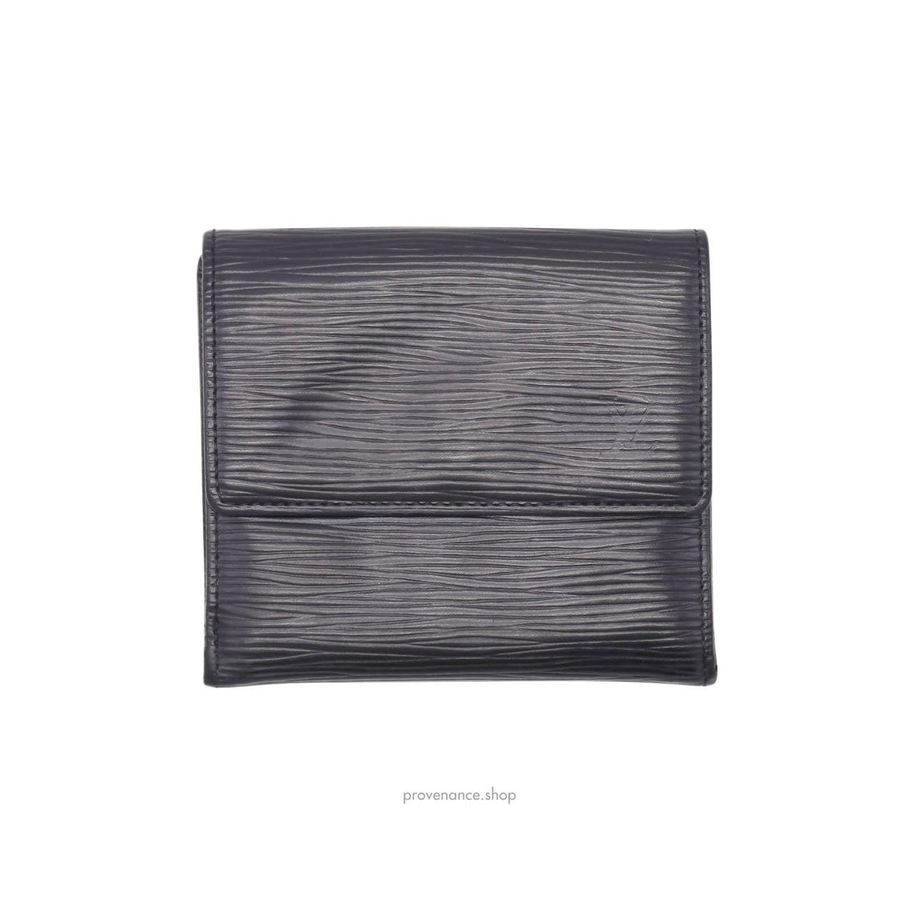 Louis Vuitton Elise Trifold Wallet - Black Epi - Depop