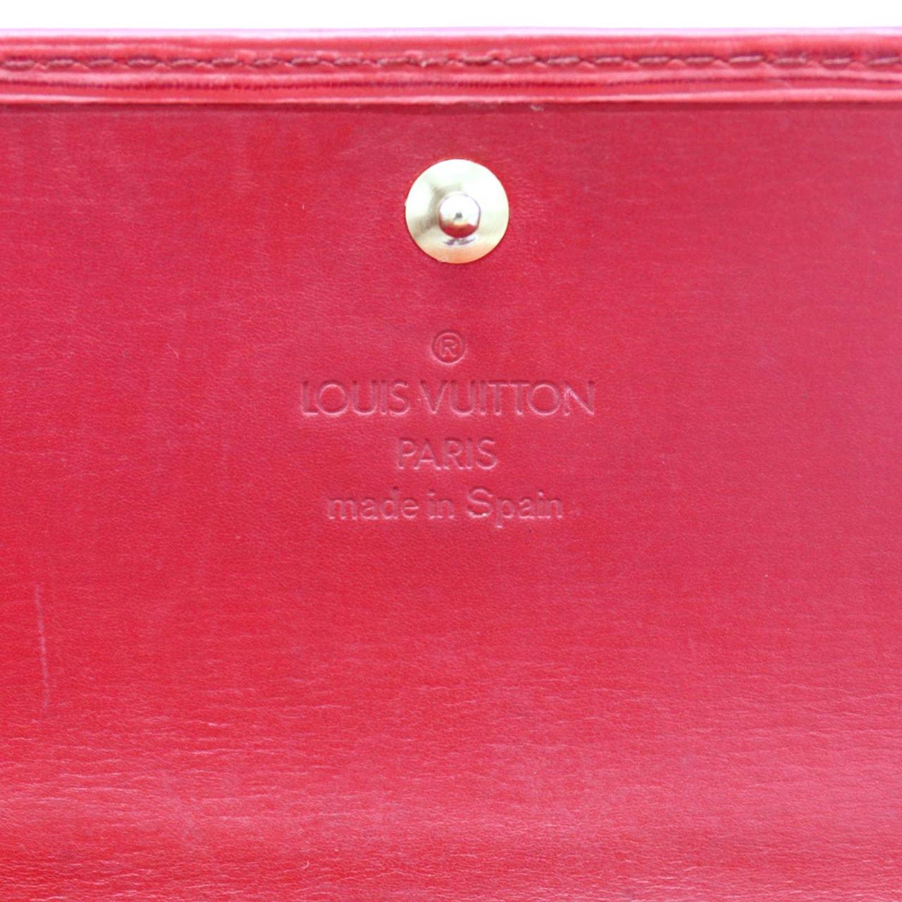 Louis Vuitton Red EPI Card holder Vintage Corner - Depop