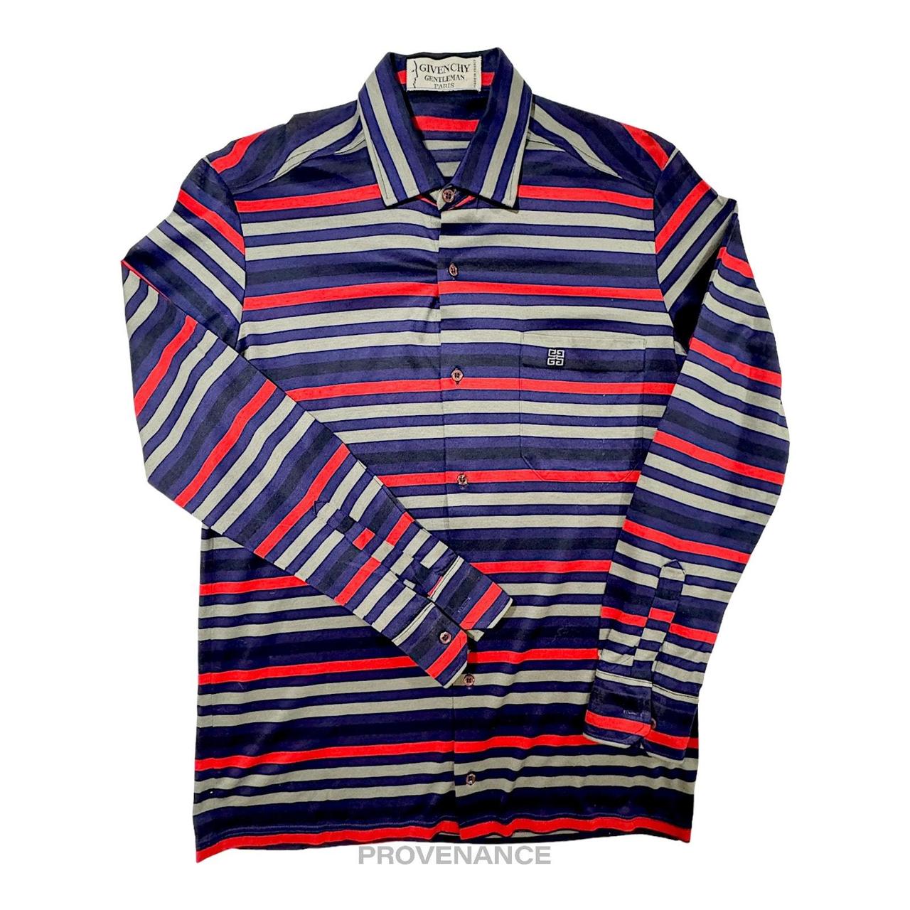 Givenchy Gentleman Long Sleeve Polo Shirt Striped