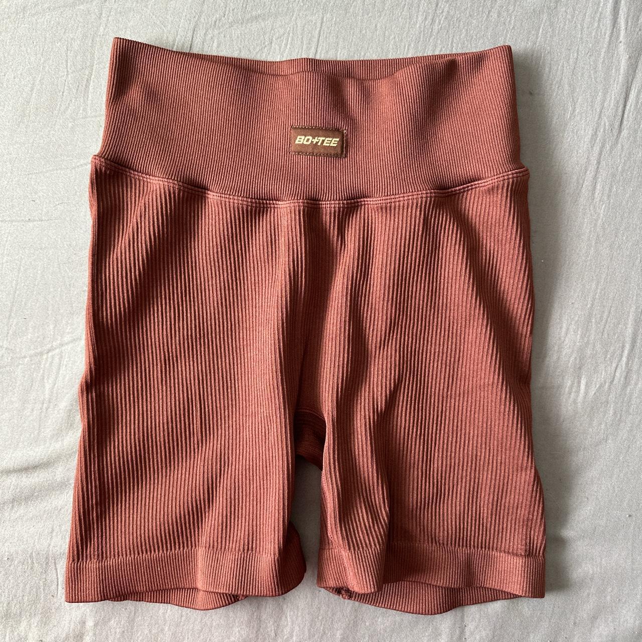 brown biker shorts 🤎 size small repop! i’ve only... Depop