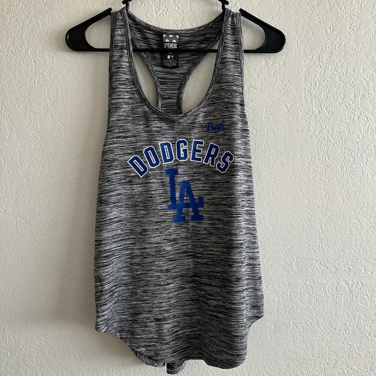 PINK dodgers tank top 💙 size small -can fit a - Depop