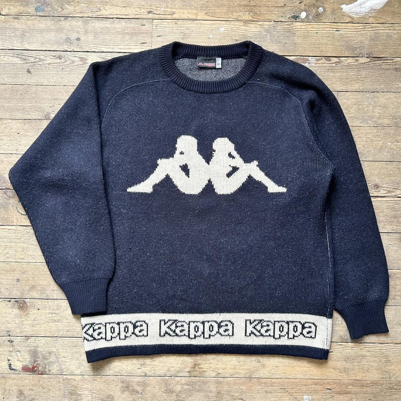 Y2K Kappa Wool Knit Jumper Size Medium Worn, good... - Depop