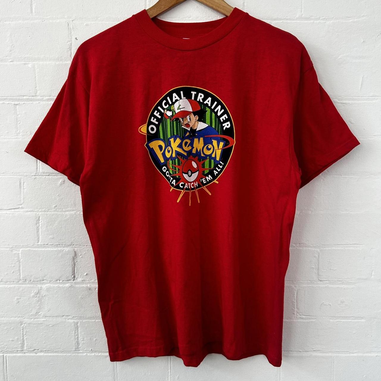 High quality Vintage 1999 Nintendo Pokémon Official Trainer Catch 'Em All T Shirt Youth Large