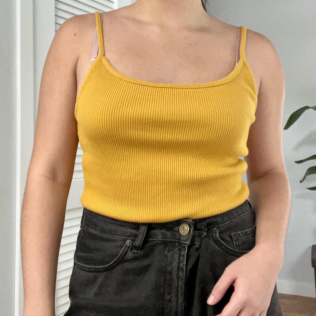 Wild Fable Women's Yellow Vest Depop