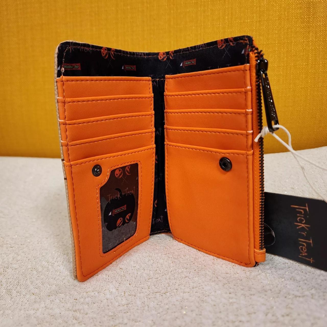 Sam Trick 'r Treat Folding Coffin Wallet | Handmade Vinyl Faux cheapest Leather Wallet | Goth Alt Halloween Horror Cult Classic Orange Green Black