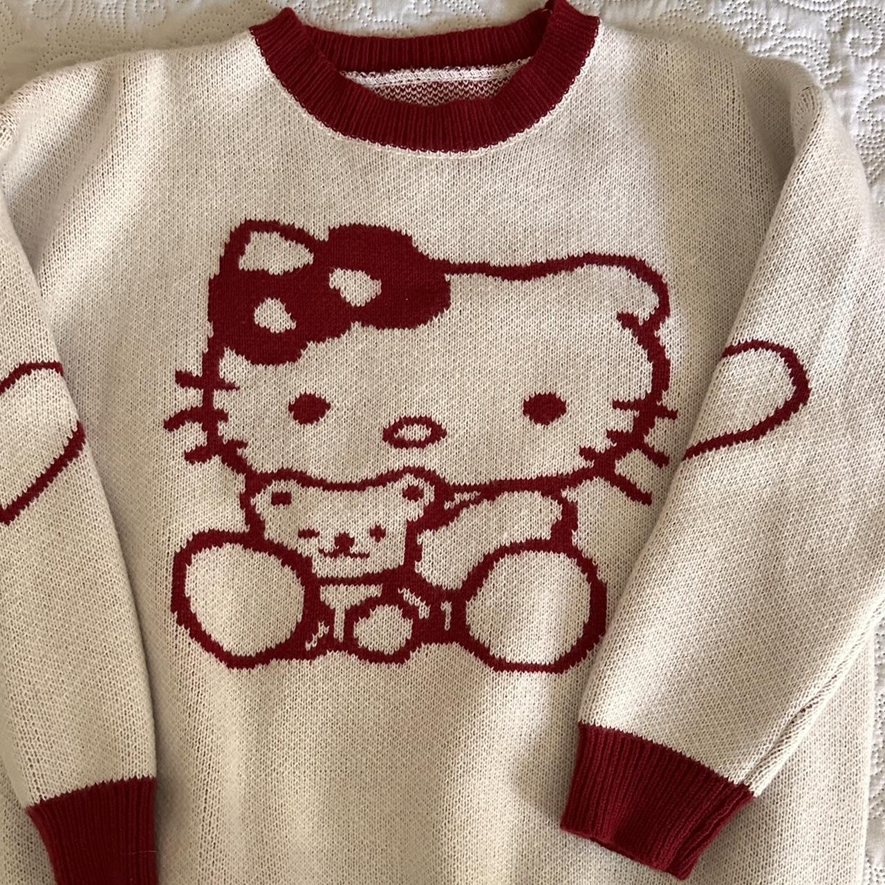 Comfy Hello Kitty Sweater 🎀so cute with hearts on... - Depop