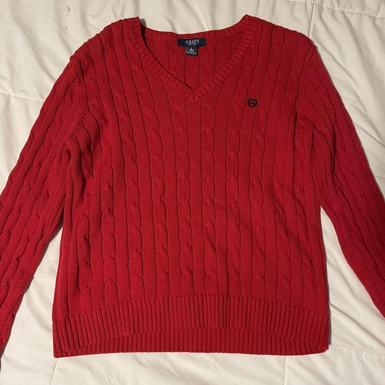 red chaps sweater 🪢🪢🪢 super comfortable, but a... - Depop