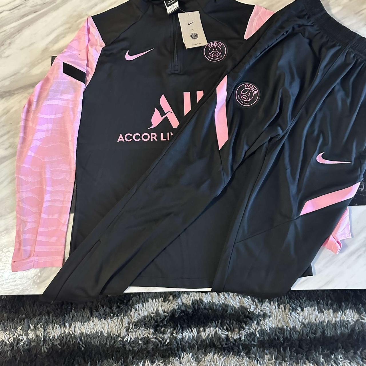 Black and pink psg tracksuit best sale