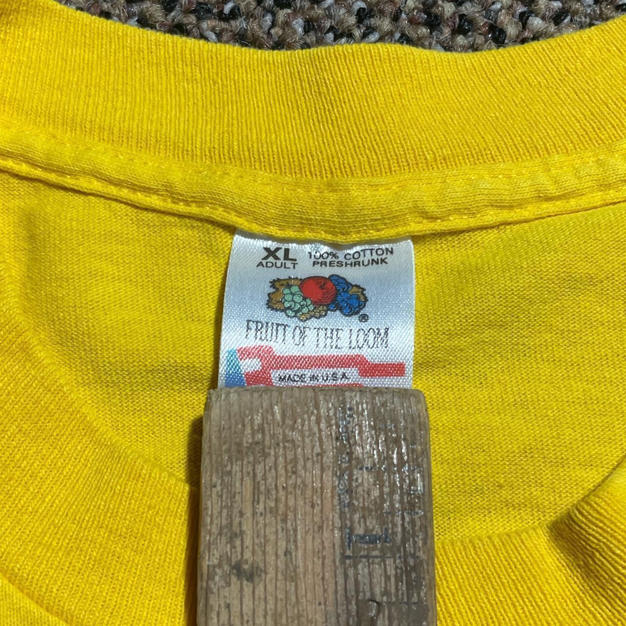 Fruit of the Loom Men's Yellow T-shirt | Depop