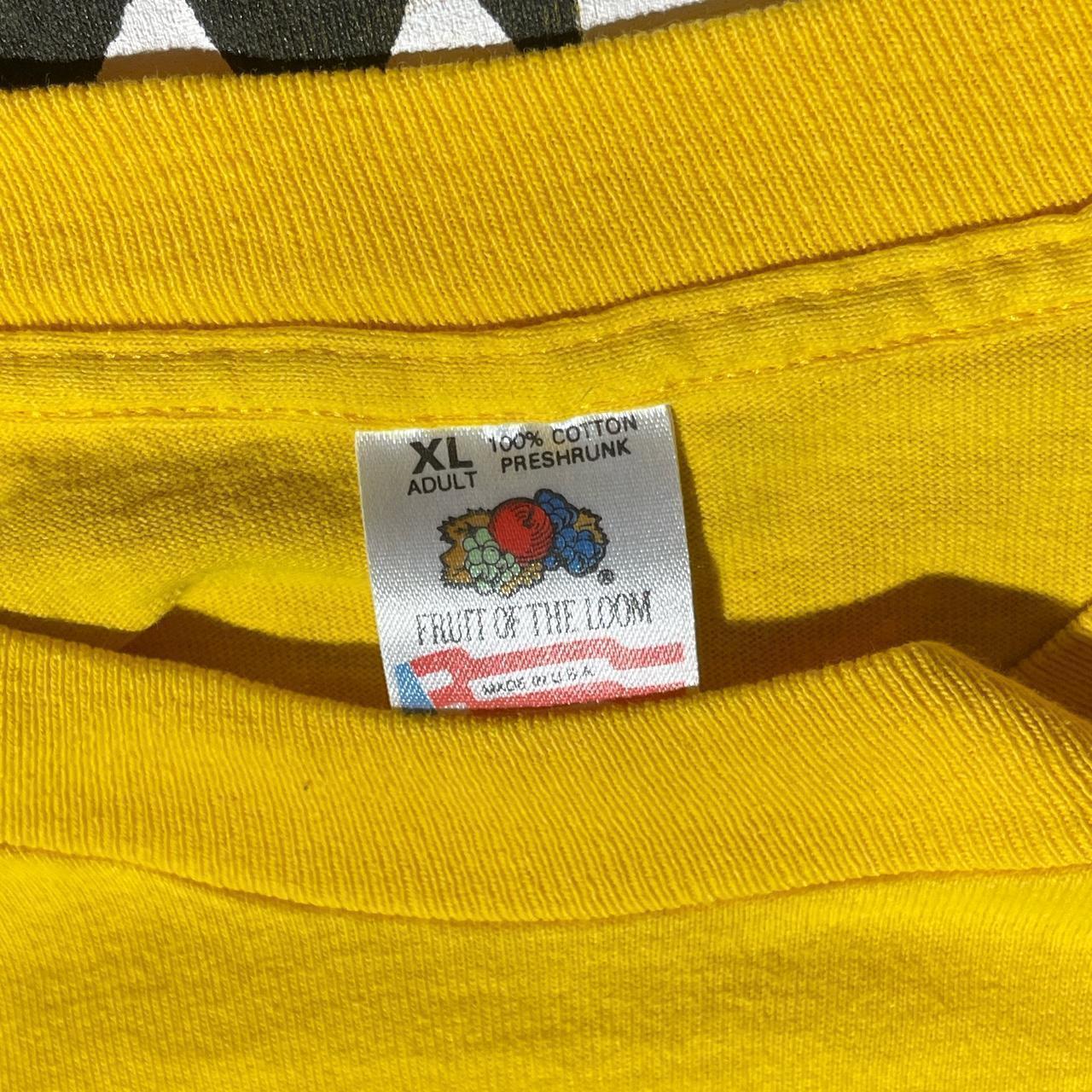 Fruit of the Loom Men's Yellow T-shirt | Depop