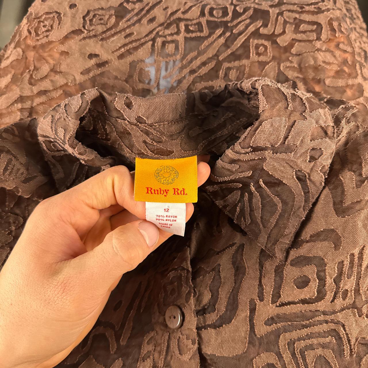 Ruby Rd. Women's Blouse - Brown - 12 – Brown Ruby… - image 4