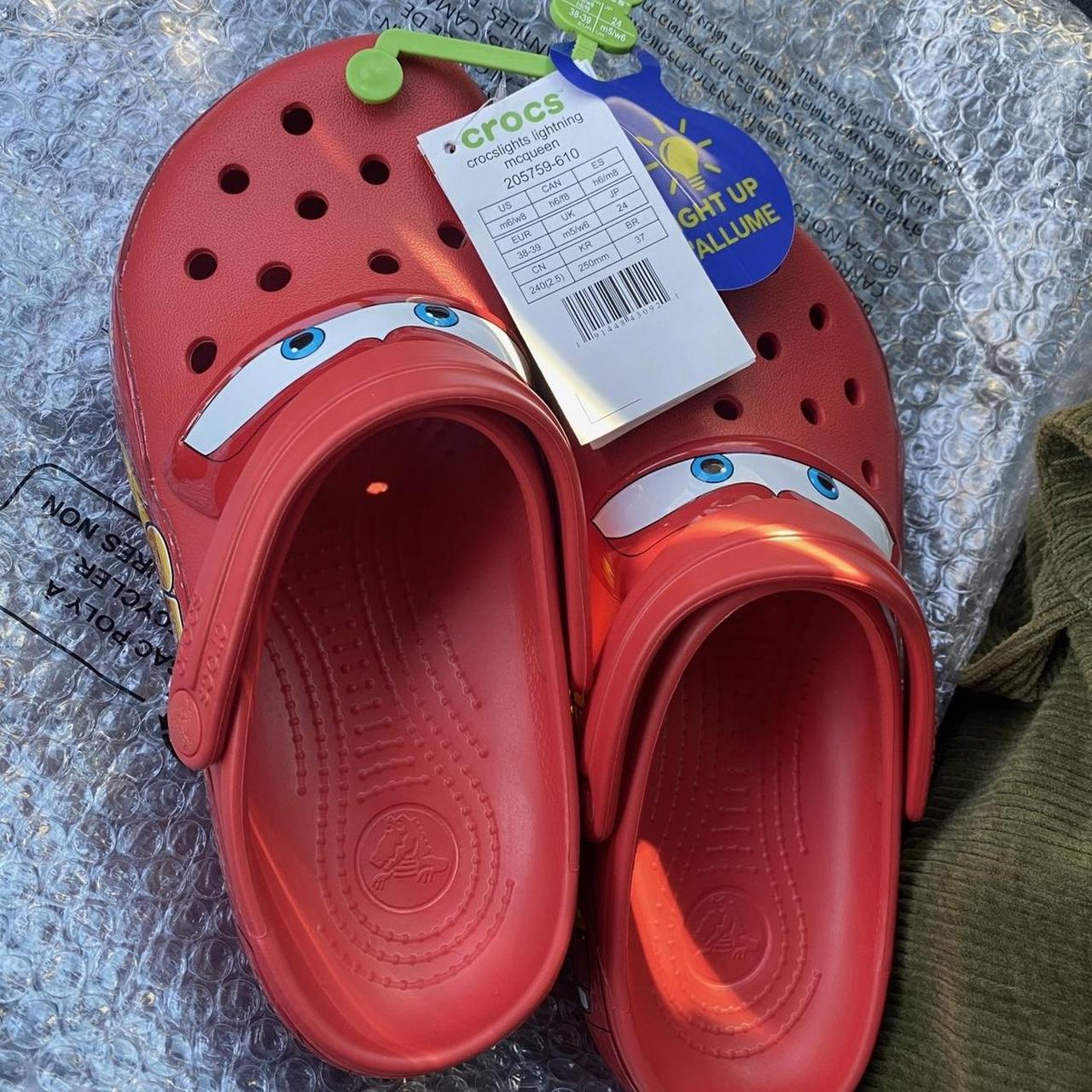 Red discount adult crocs