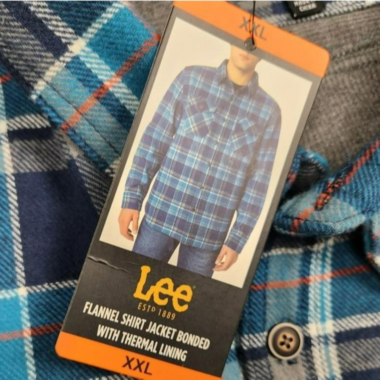 lee flannel shirt jacket bonded with thermal lining