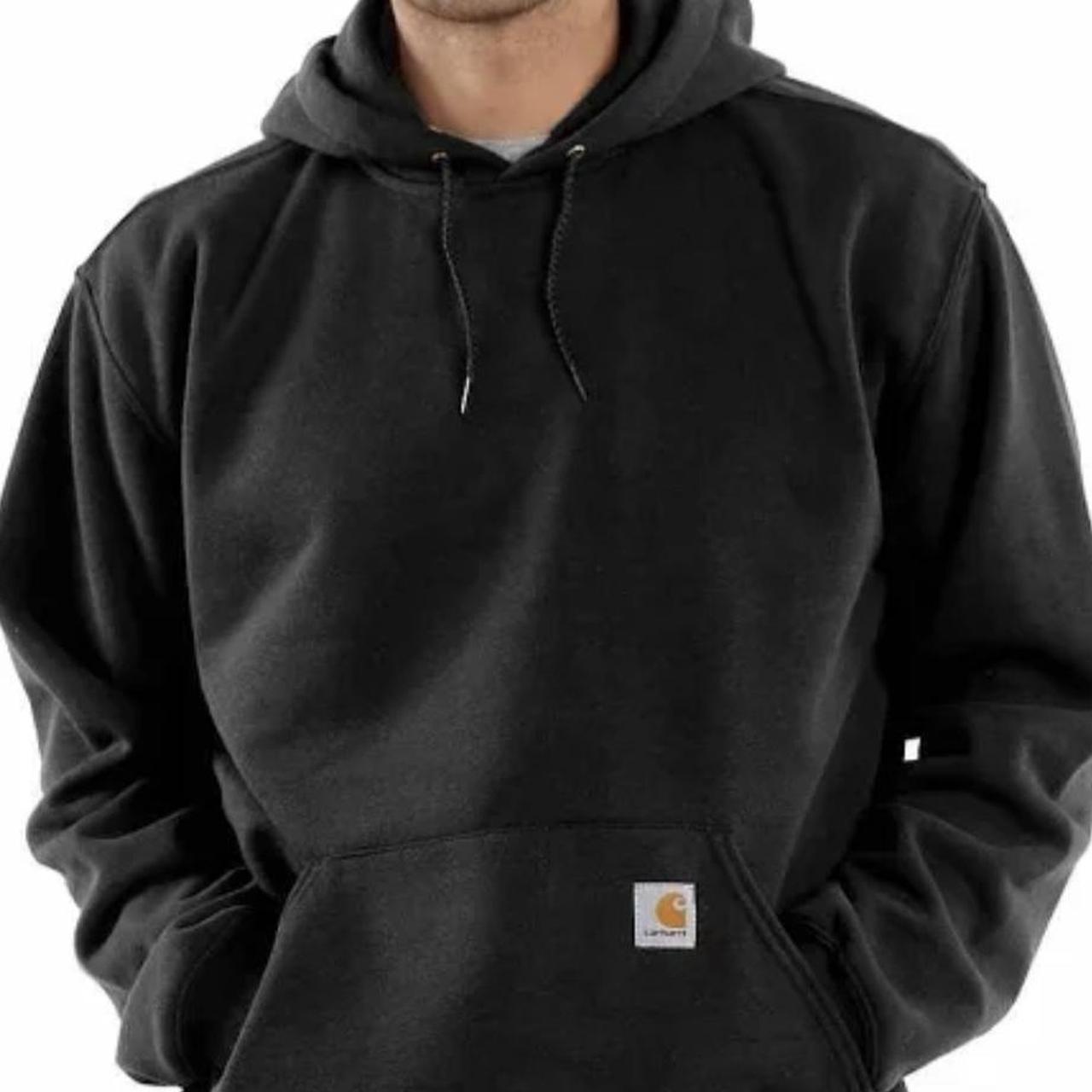 black carhartt hoodie men’s size m super cute and... Depop