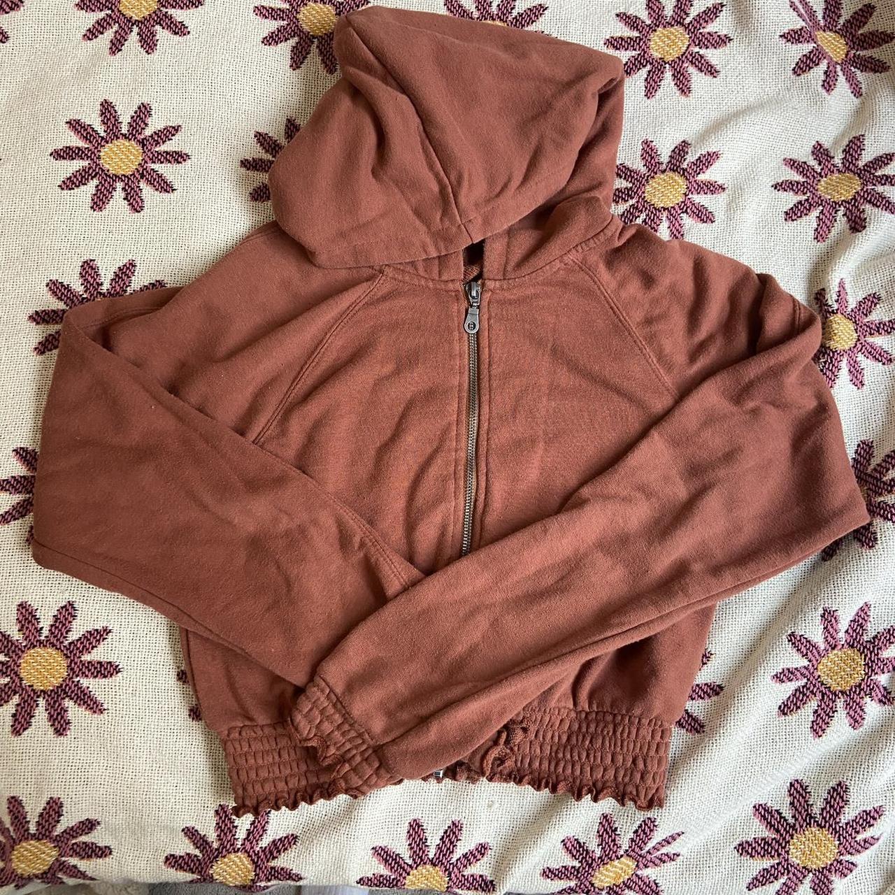 Cropped Burnt Orange Zipup Hoodie BUY ONE GET ONE... Depop
