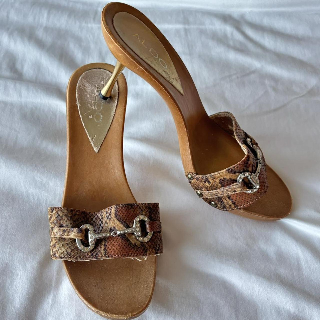 Aldo wooden heels best sale