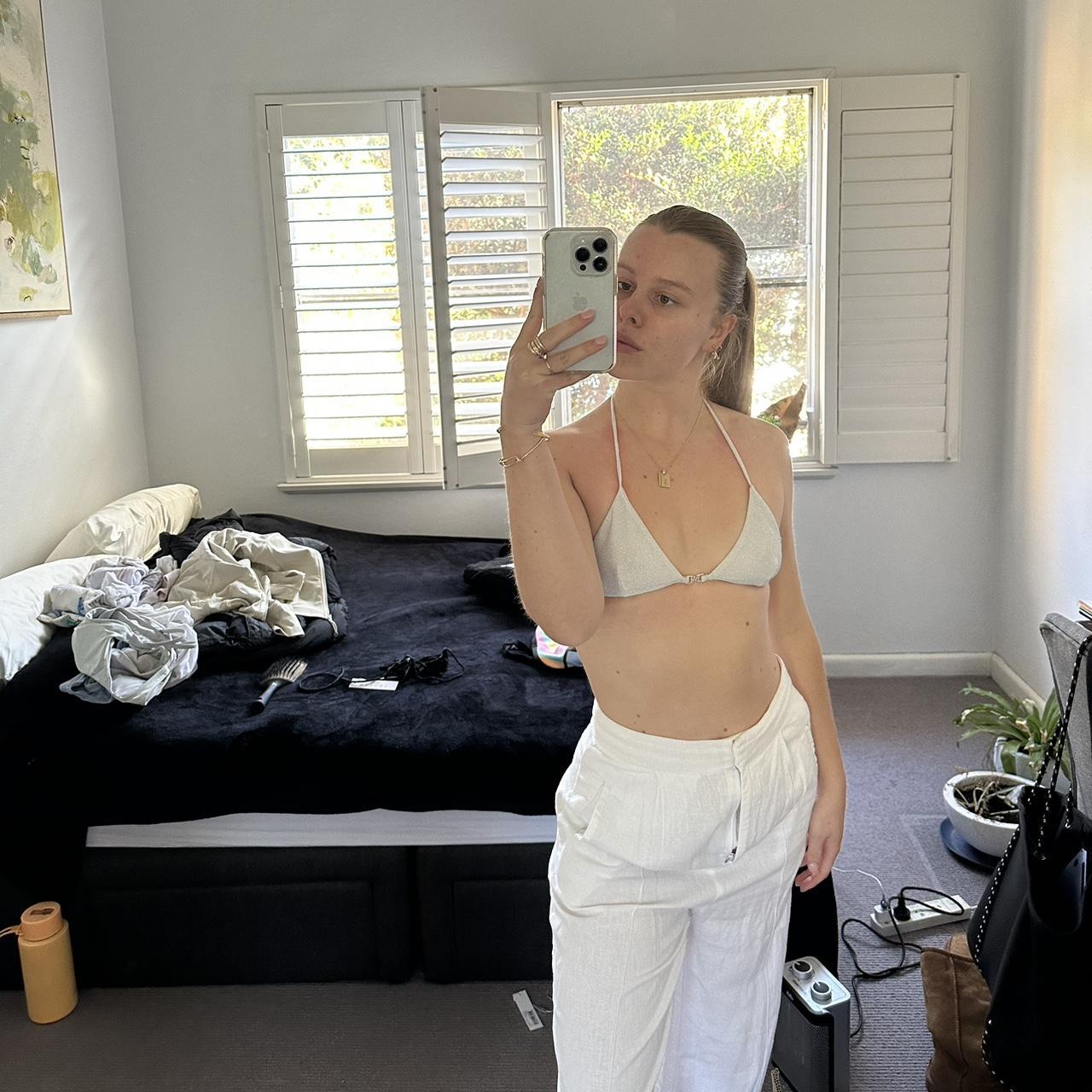 Meshki glitter bikini top Depop