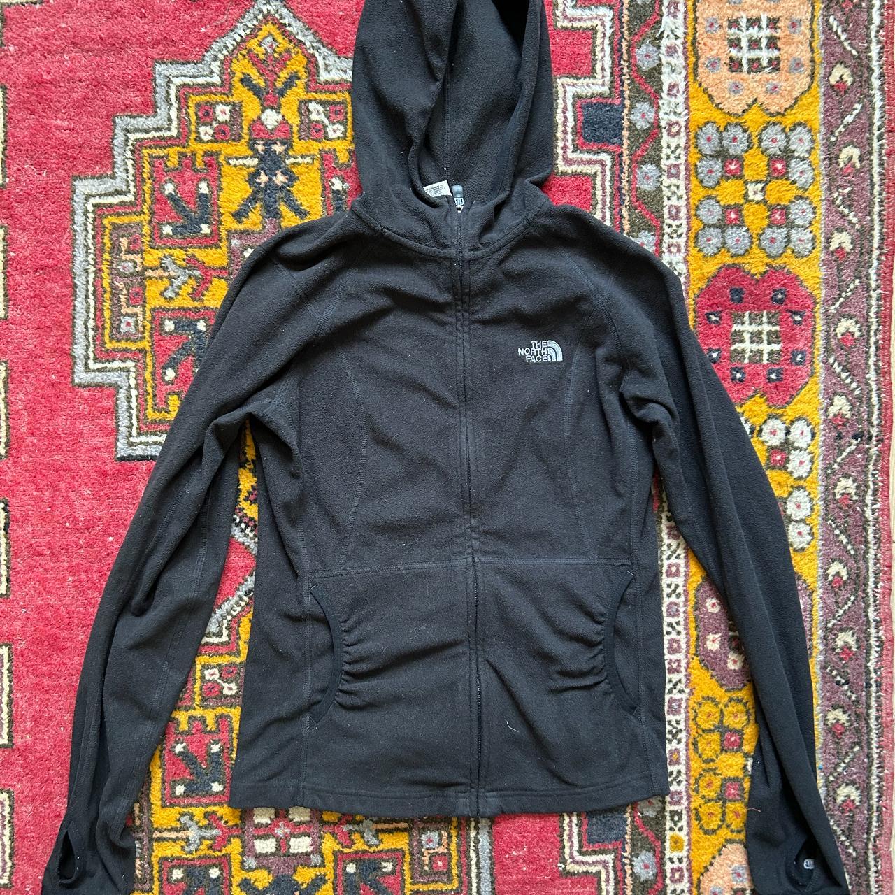 North Face zip up fleece with food and thumb holes.... Depop