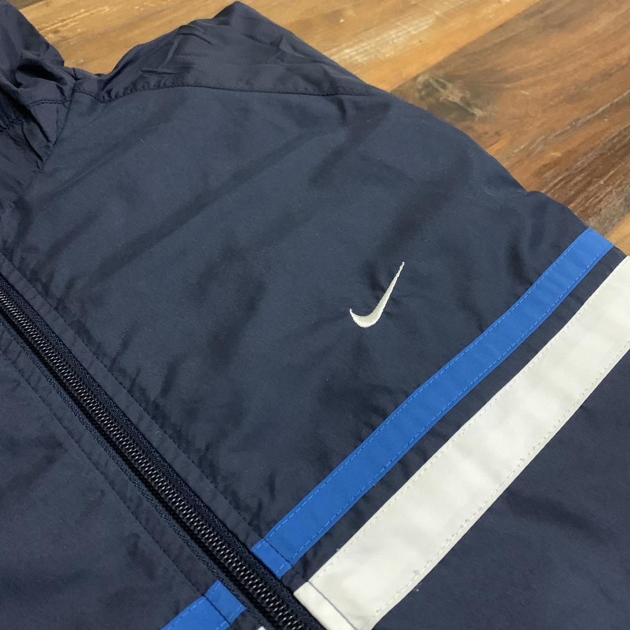 Nike Men's Navy and Blue Jacket Depop