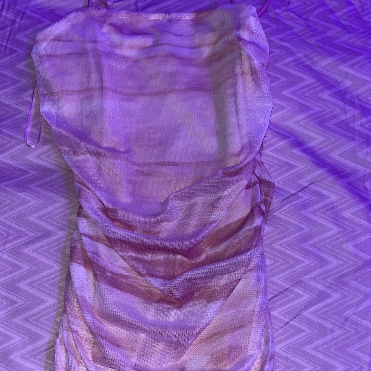 Women's Pink and White Dress Depop