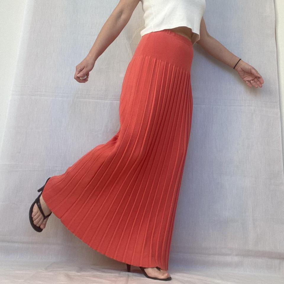 Joan vass 2025 long pleated skirt