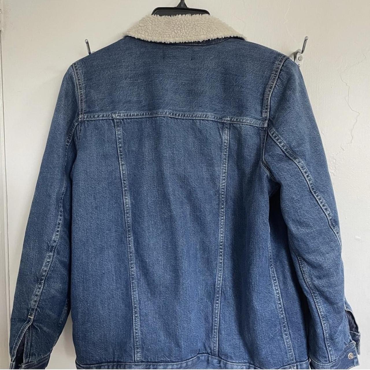 Madewell Women's Blue and White Jacket | Depop