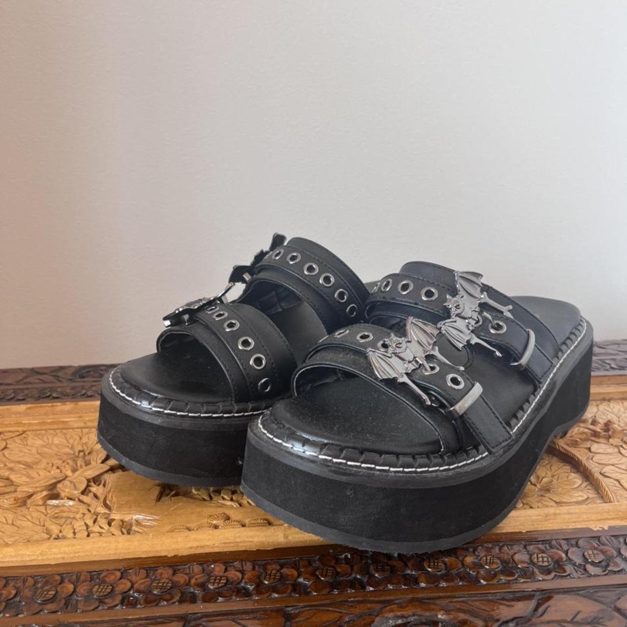 Demonia Emily 100 Sandalias De Plataforma Serpiente Brillos