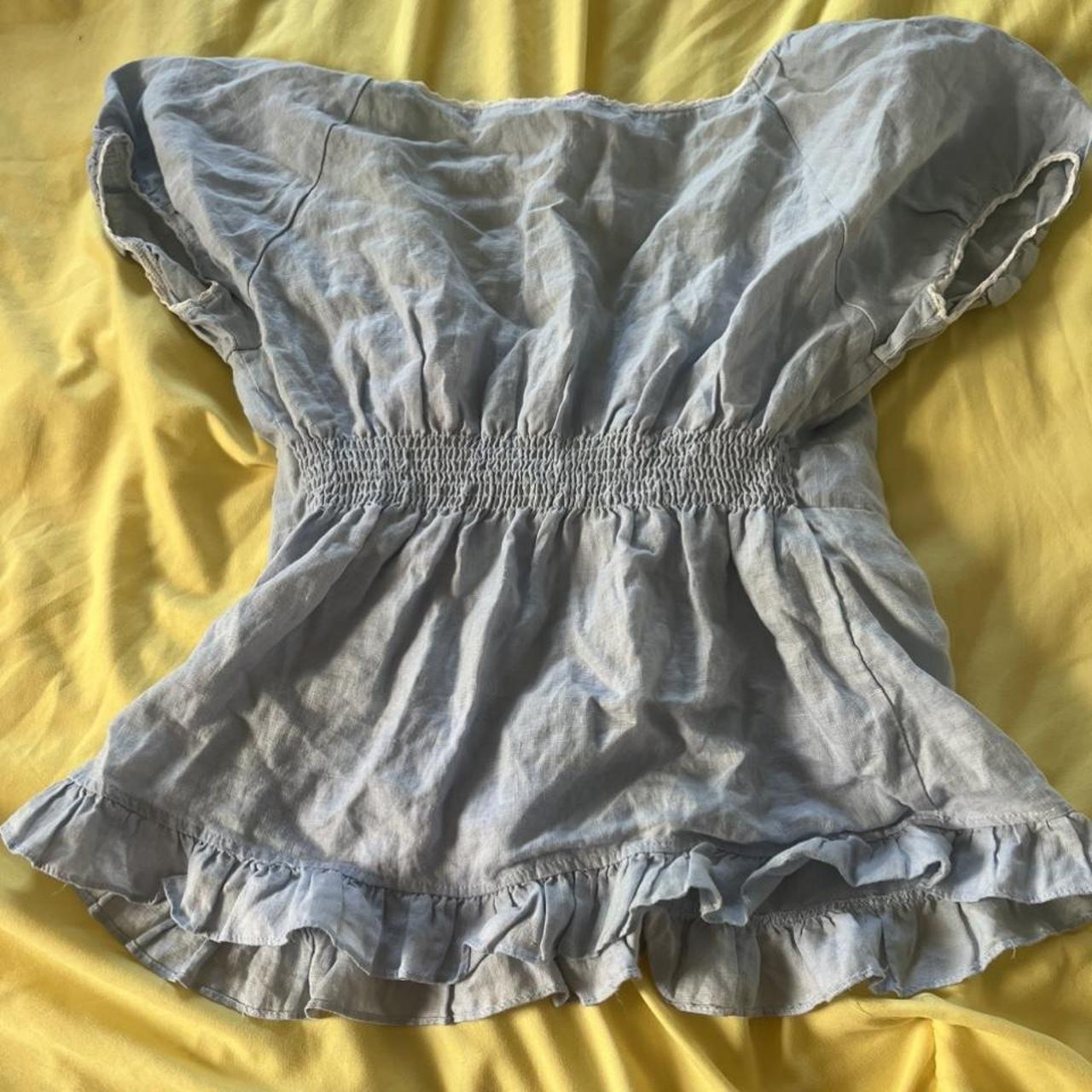 Brandy Melville Blair Top in Blue Theres nothing... - Depop