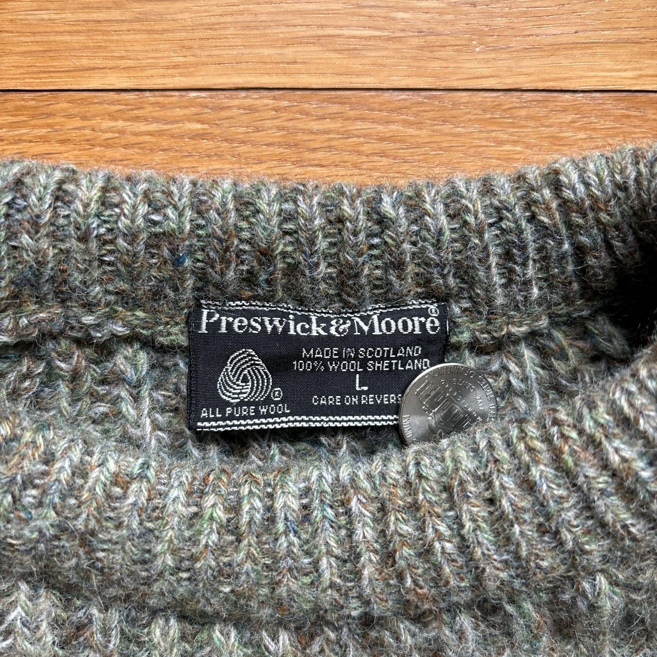 Preswick & Moore Wool Knit Sweater Fire heavy wool... - Depop