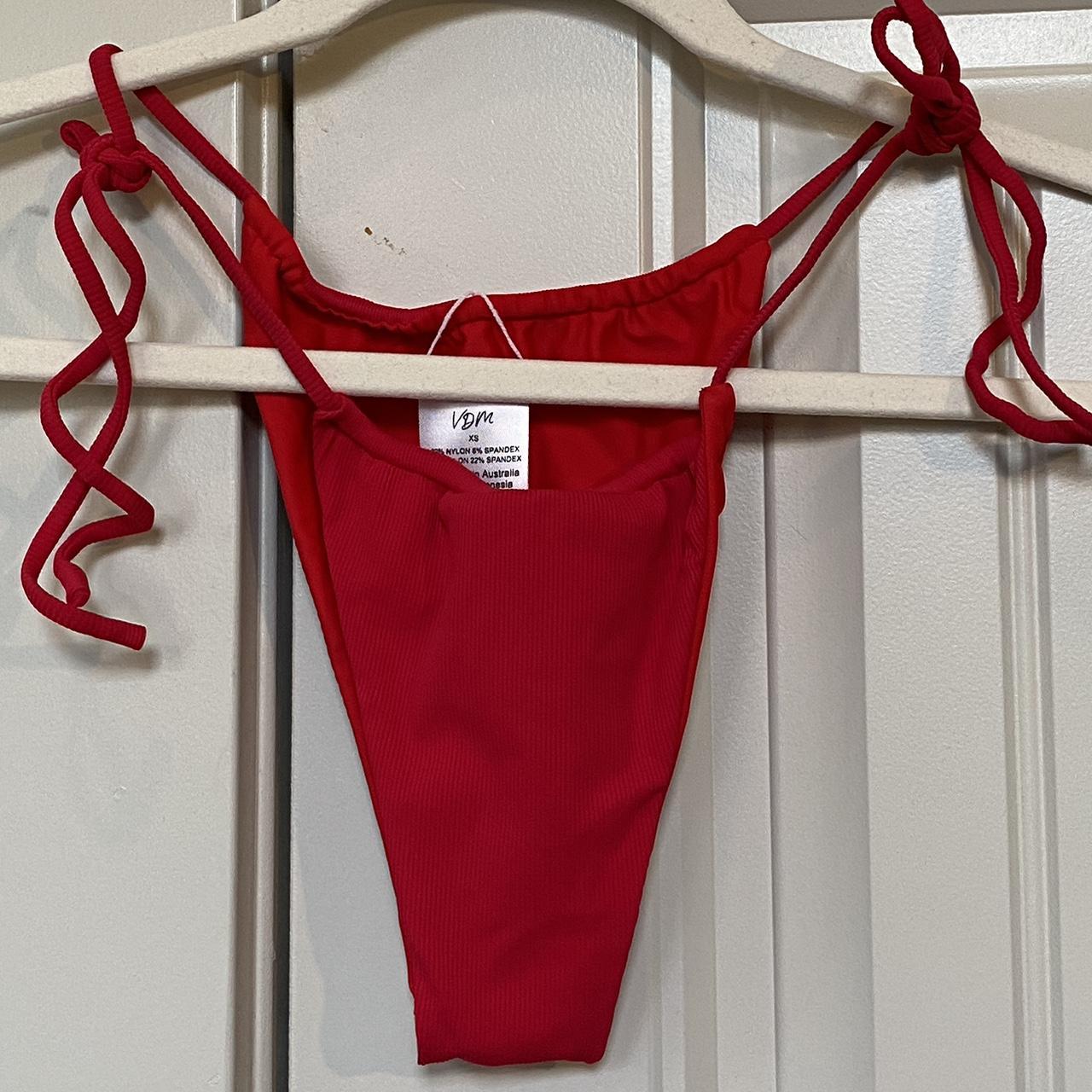 Dolls Kill skimpy bright red bikini bottoms. Fit... - Depop