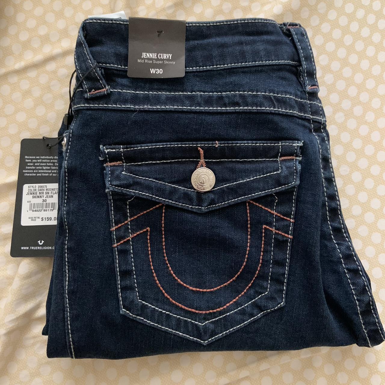 brand new trueys mid rise skinny jeans. the pink... - Depop