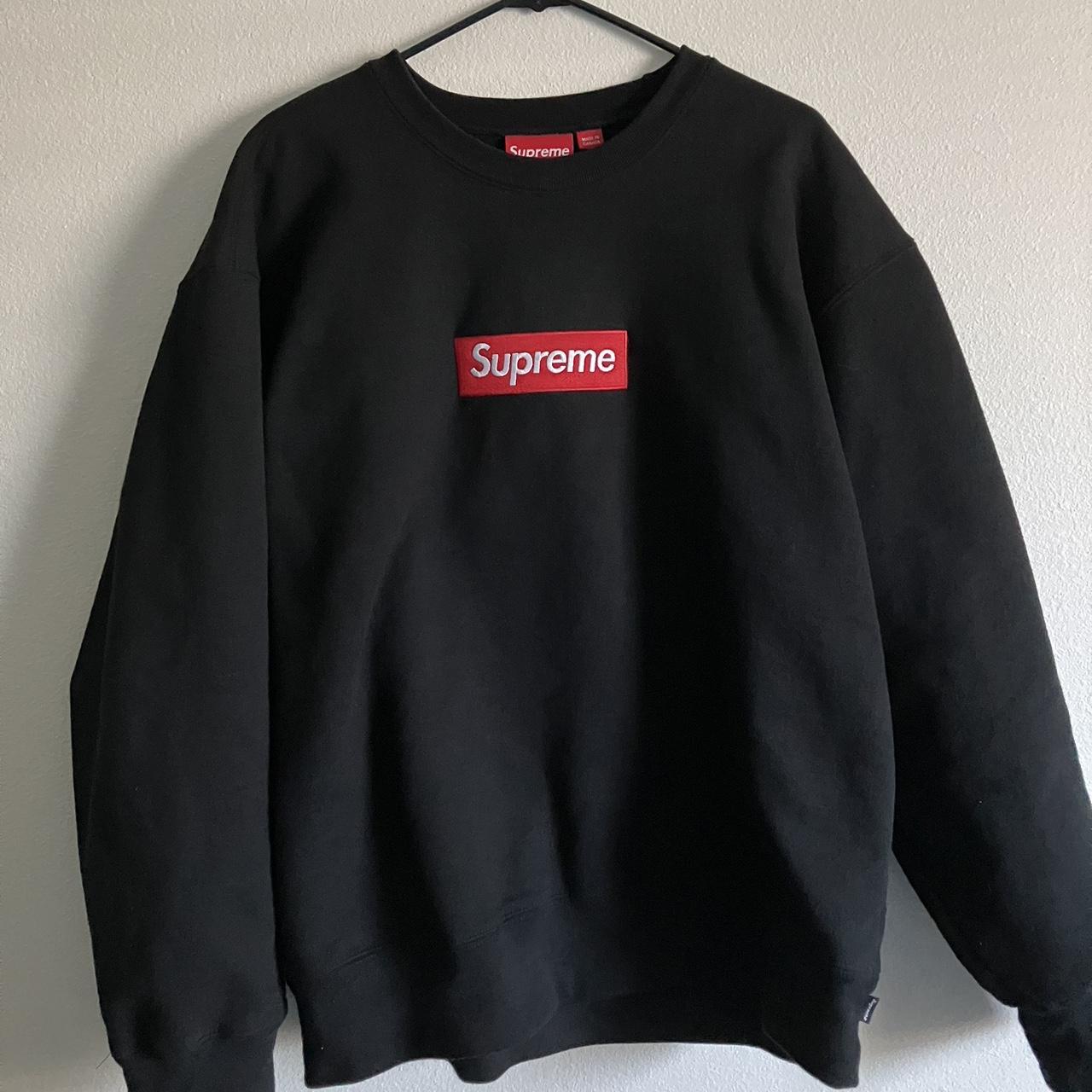 Red on black deals supreme box logo