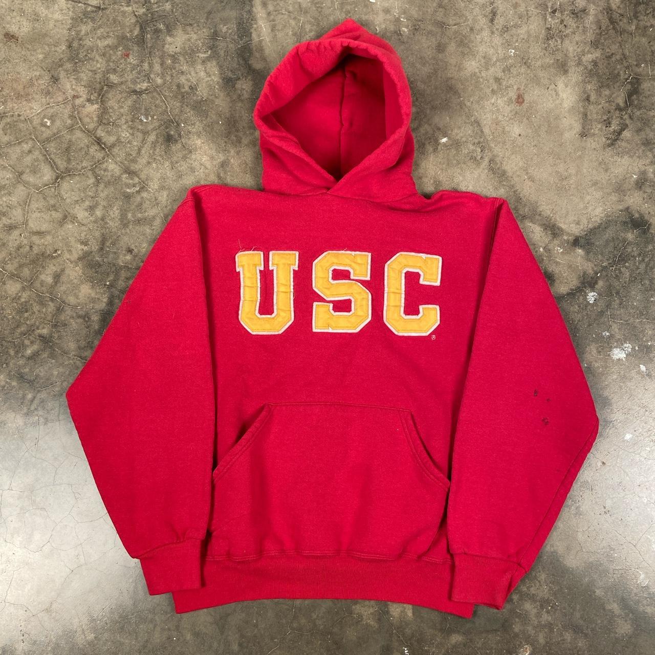 Men's Red and Yellow Hoodie | Depop