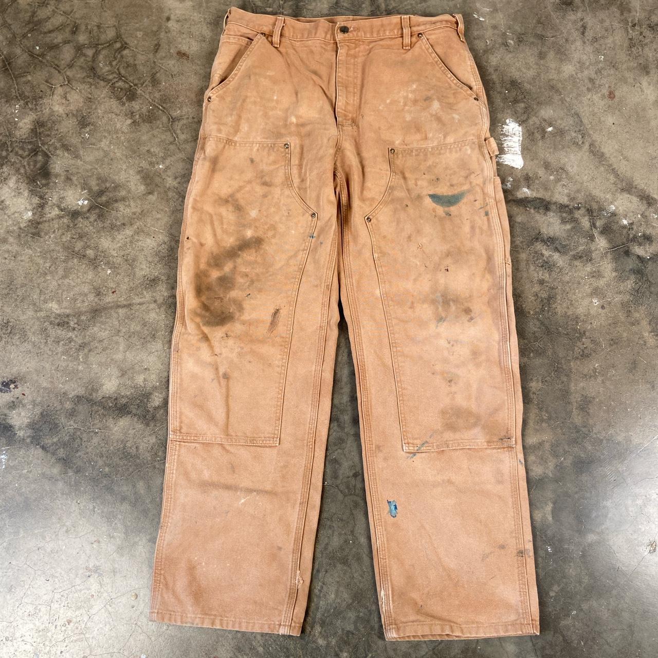 Carhartt pants made in usa double knee Mens size - Depop