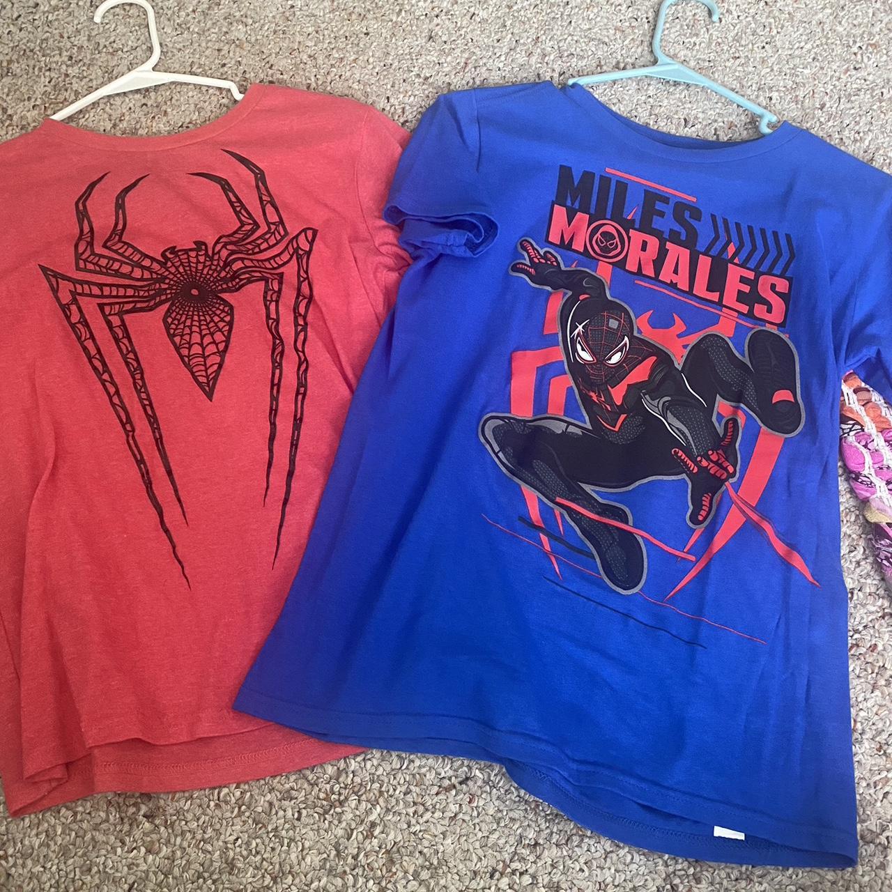 2 SpiderMan Shirts they are both a youth large... - Depop