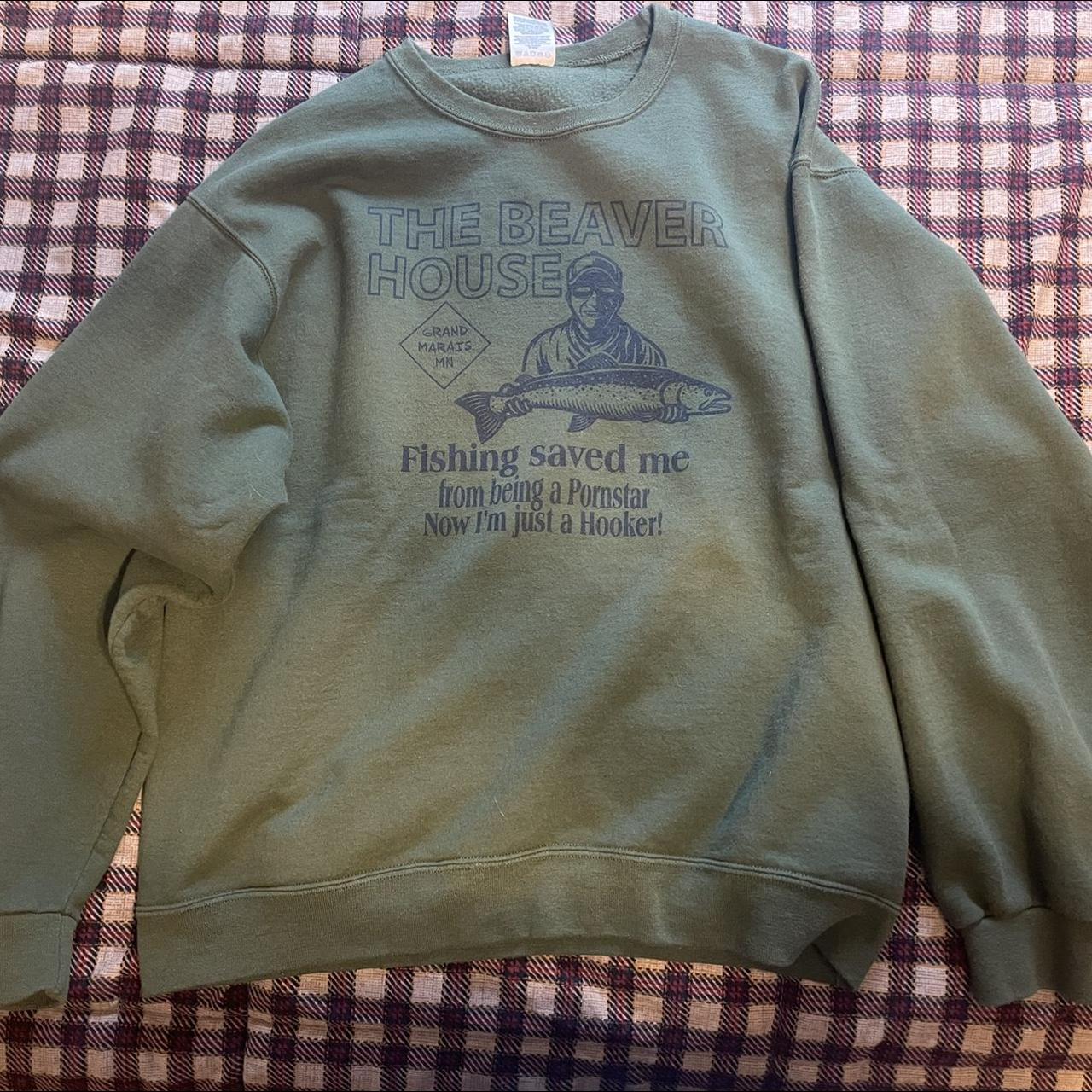 Jerzees Men's Green Sweatshirt Depop