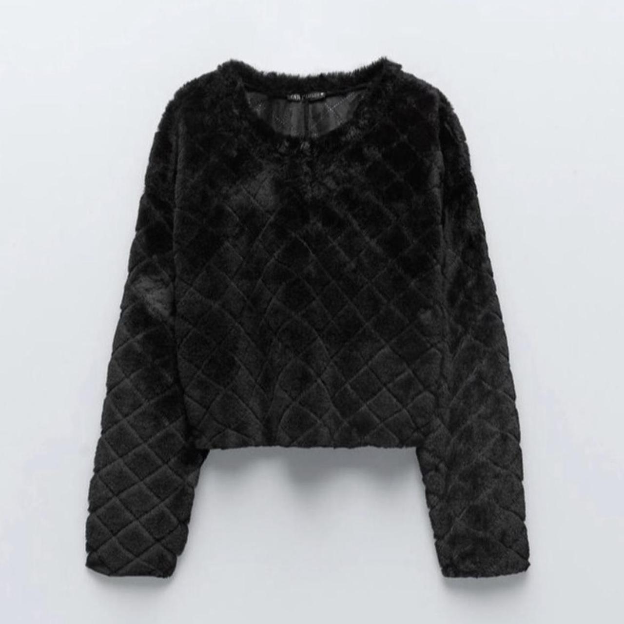 Zara faux hotsell fur sweatshirt