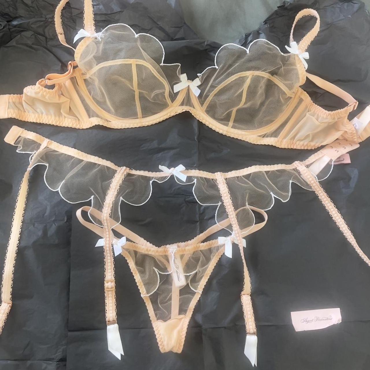 Agent provocateur lorna set in “sand” Mint condition... - Depop