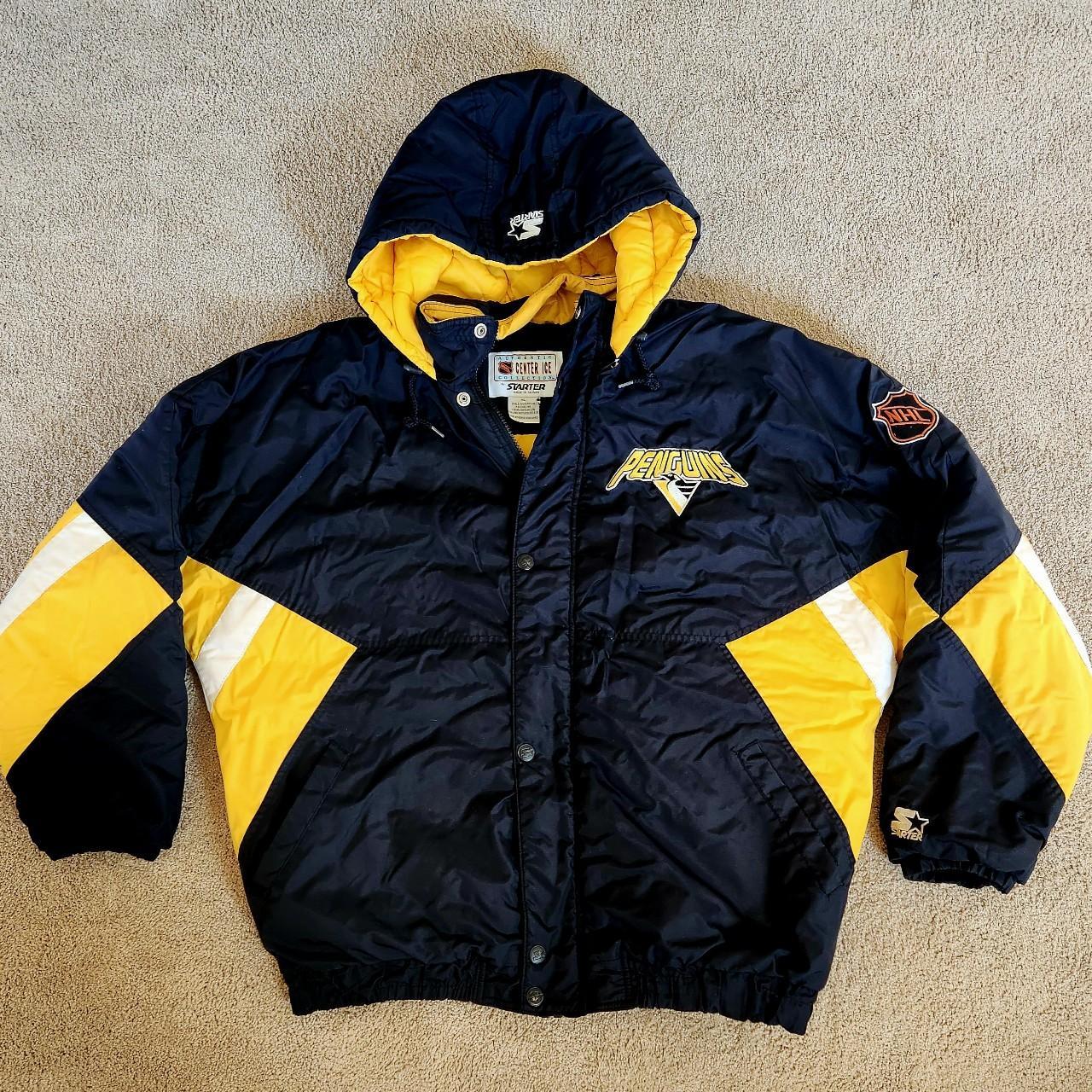 Vintage 90s Starter Jacket Pittsburgh Penguins XL... - Depop