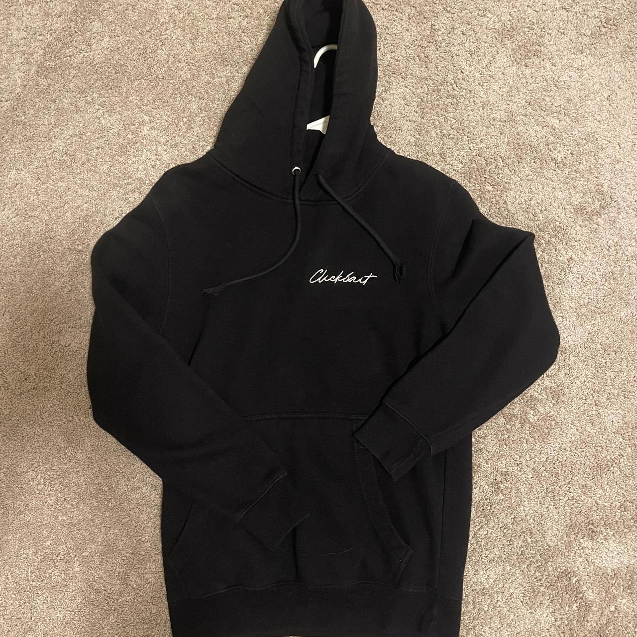 Black Clickbait Hoodie Fair Condition hoodie Depop