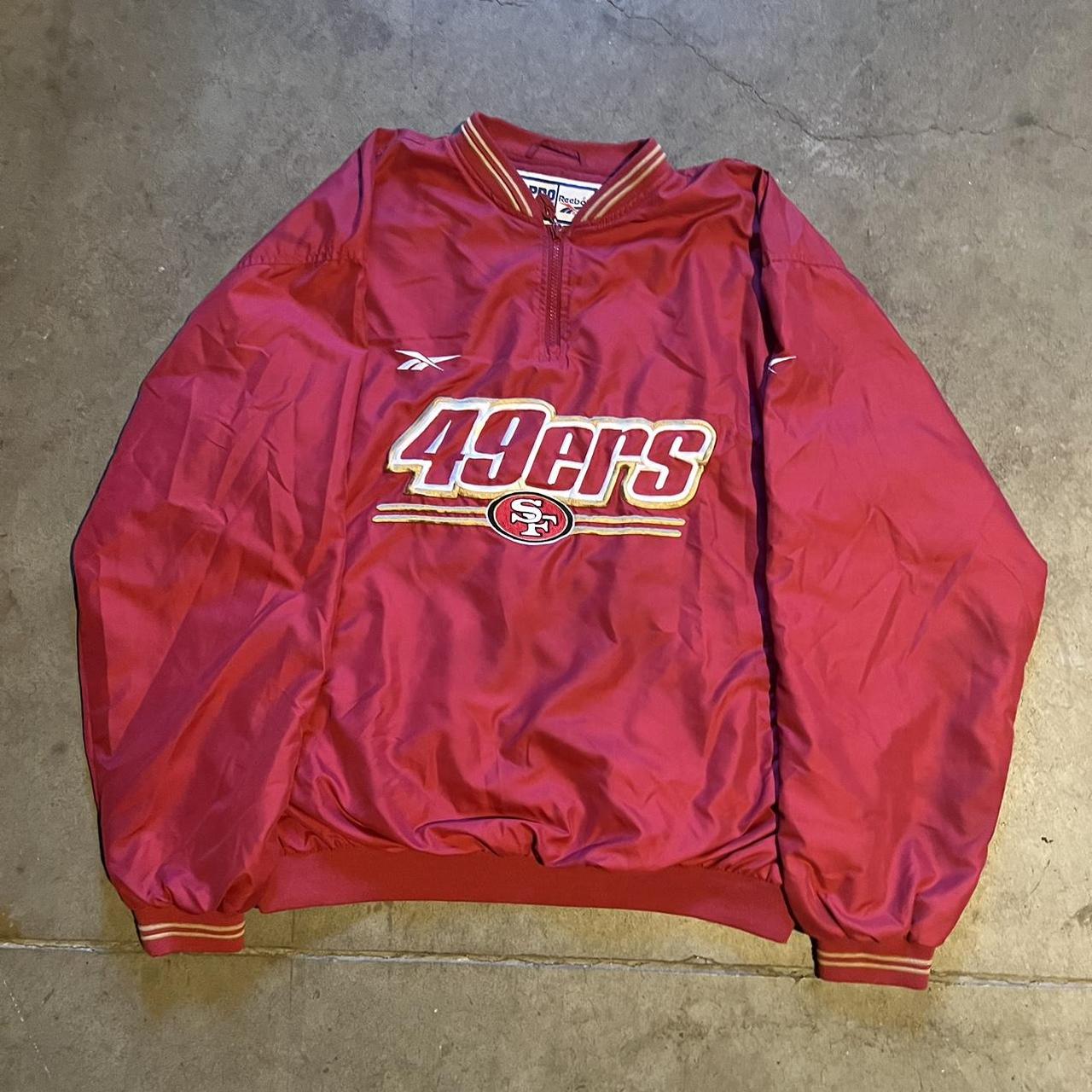 Vintage 1990s SF 49ers Pro Line Reebok Pullover... - Depop