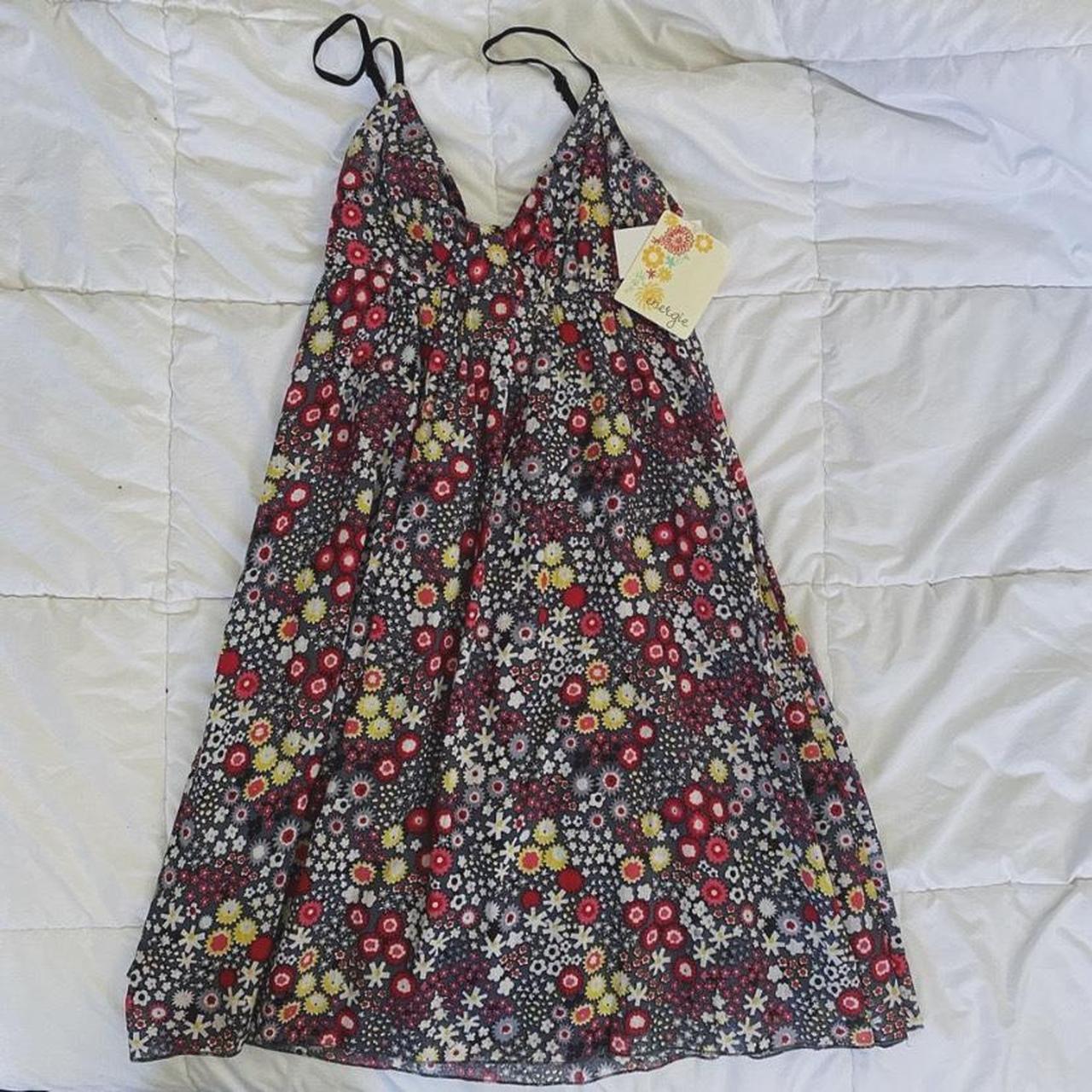 NWT Kohls Energie Spaghetti Strap Floral Sundress -... - Depop