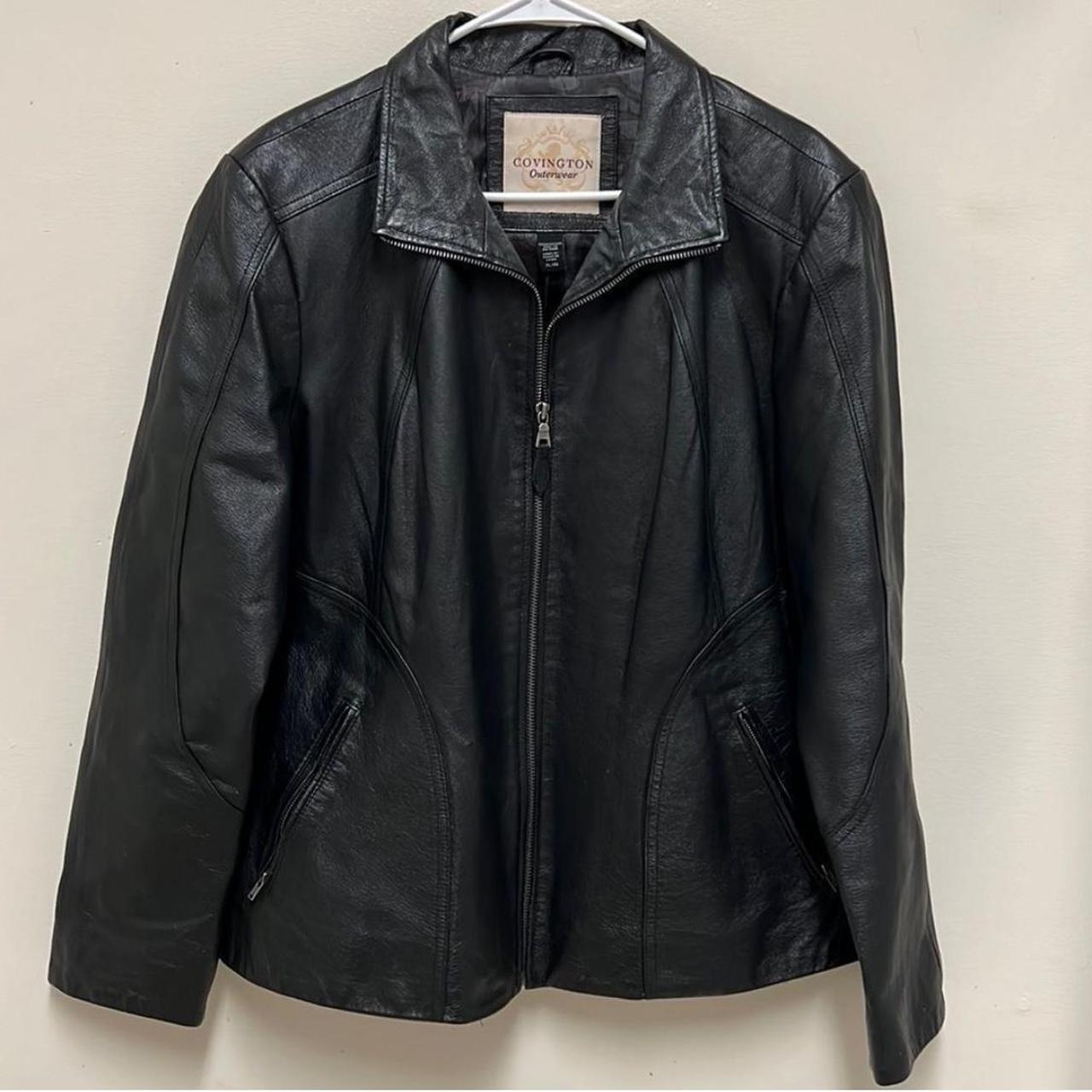 Covington outerwear leather jacket best sale