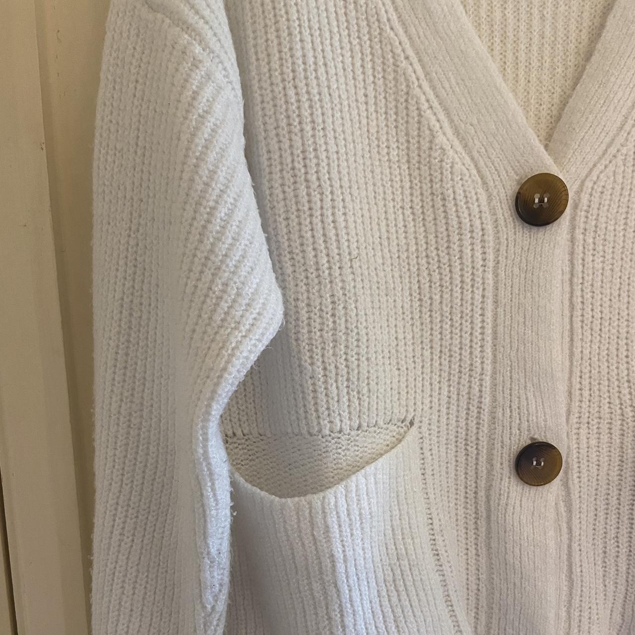 New look white cardigan With pockets and... - Depop