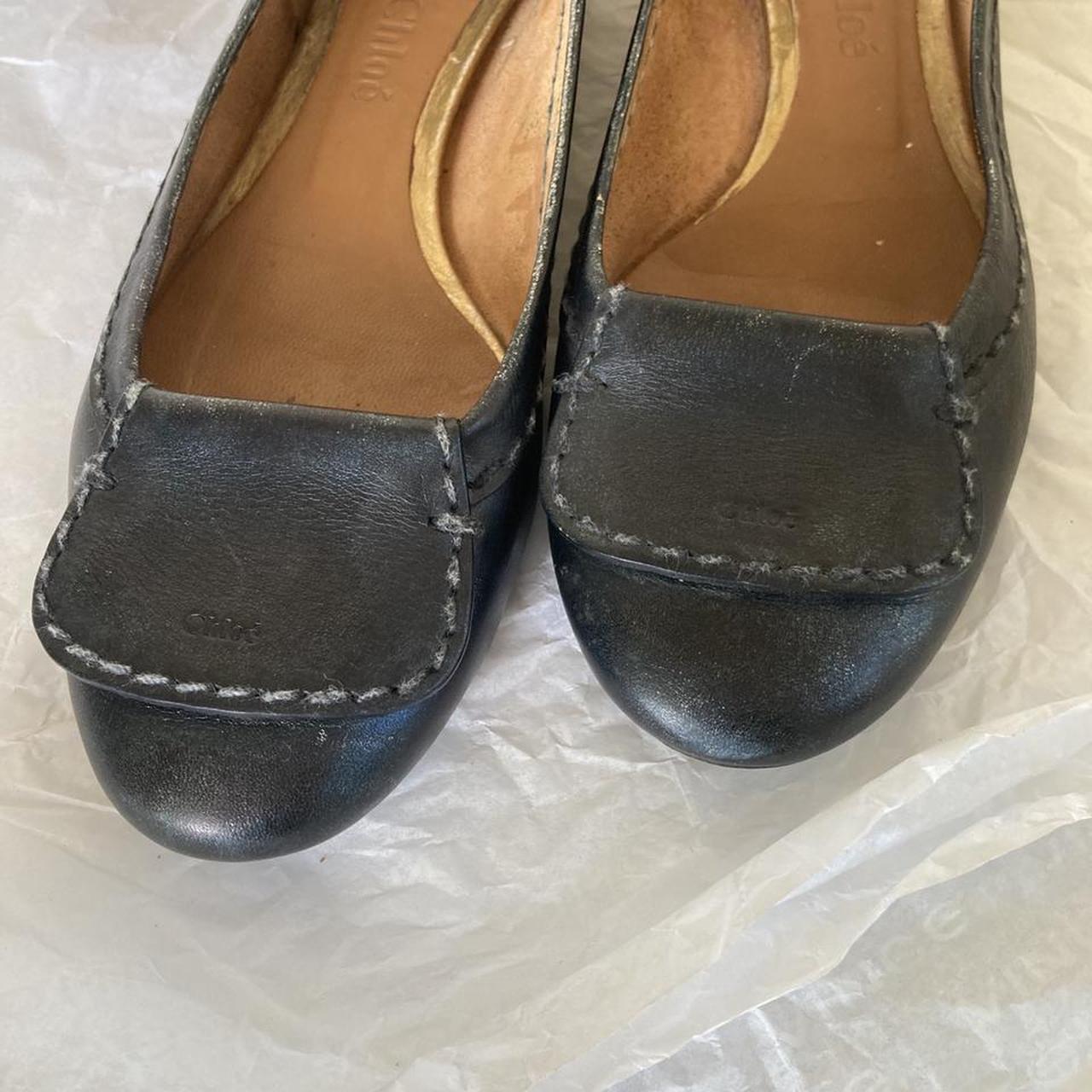 Chloé Womens Navy Ballet Shoes Depop 1887