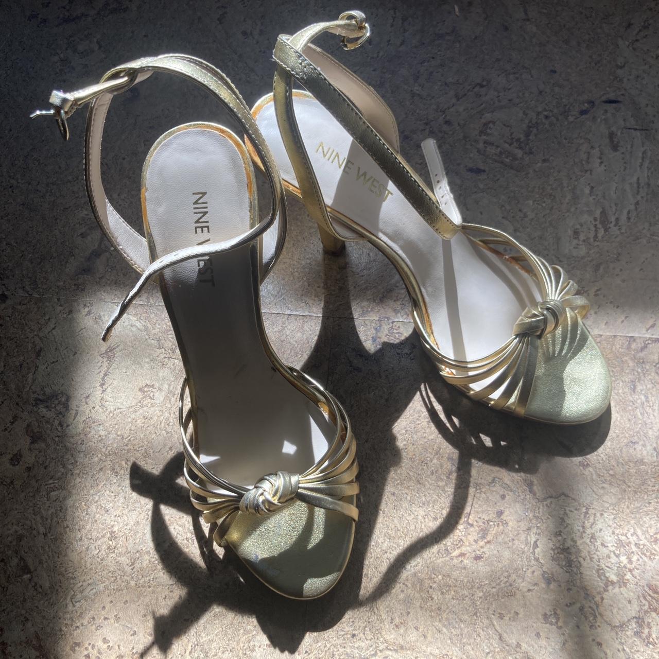 Nine West Galinda Sandal in Metallic | Lyst