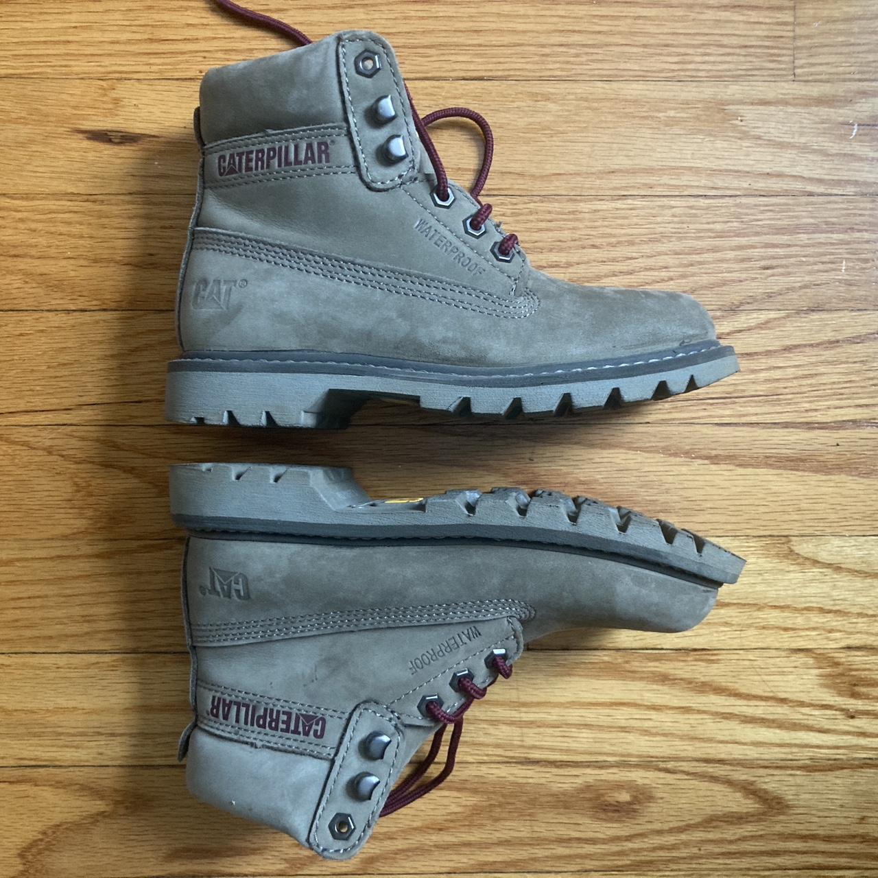 Grey best sale caterpillar boots