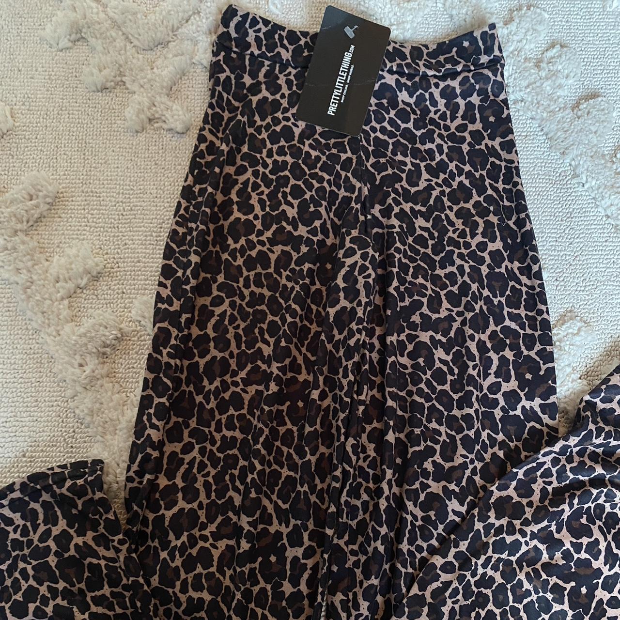 Brand New Leopard Print Flares Size 4 Pretty Depop